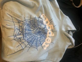 Sp5der hoodie baby blue