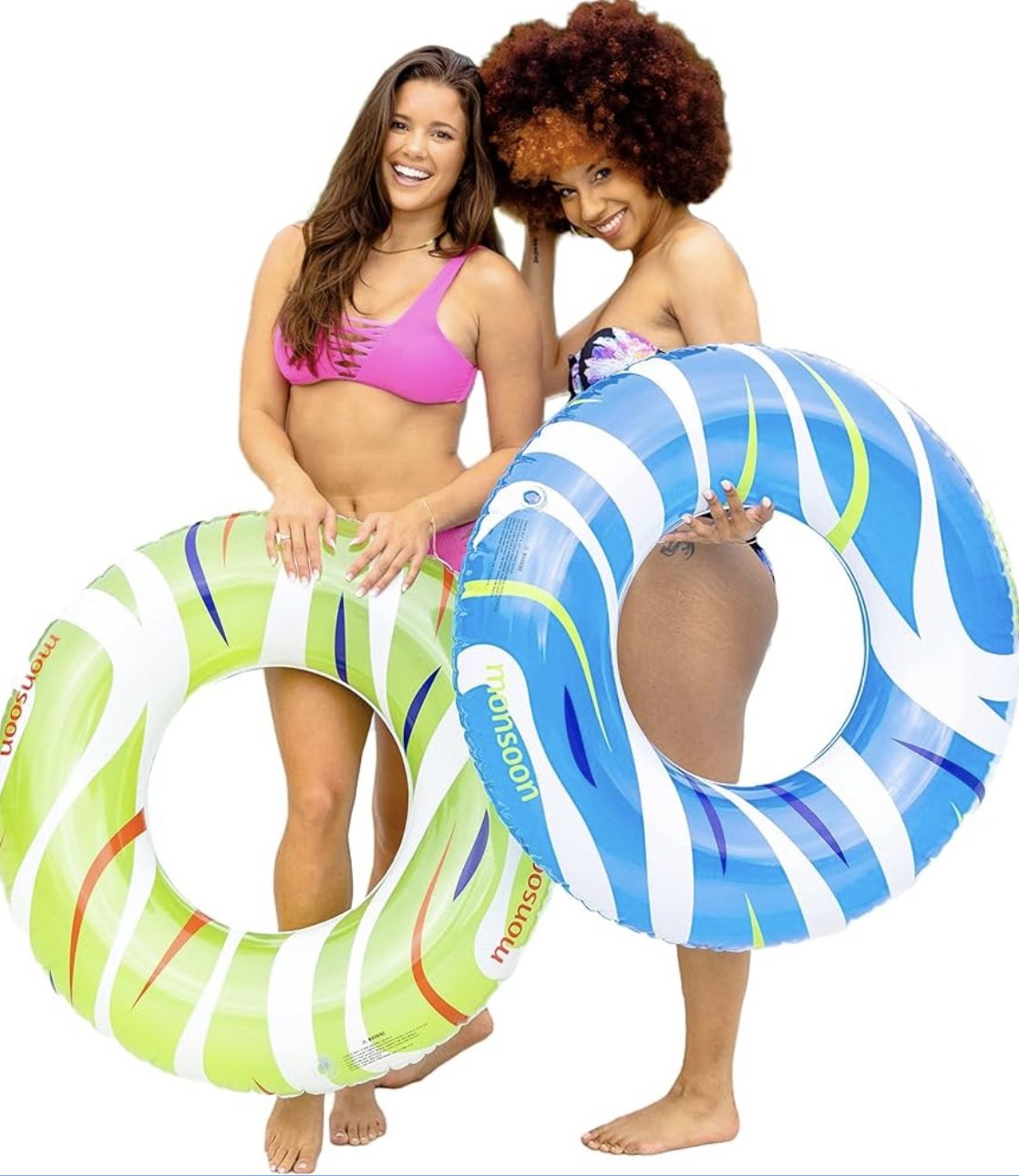 2-Pack Luxury Pool Floats /Tube Floaties Ring Tubes