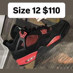 Jordan retro 4s red thunder size 12