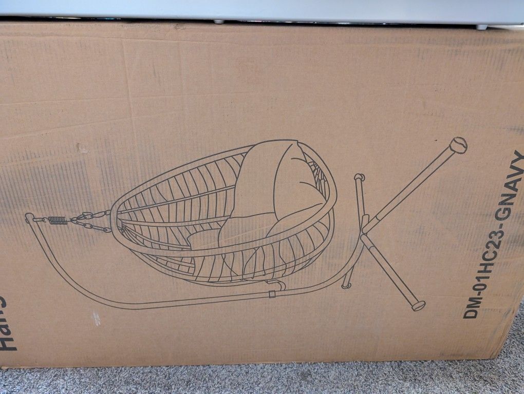 Boxed, unused hanging chair 