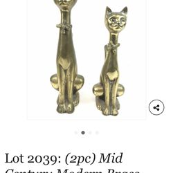 Large and medium solid Brass cats