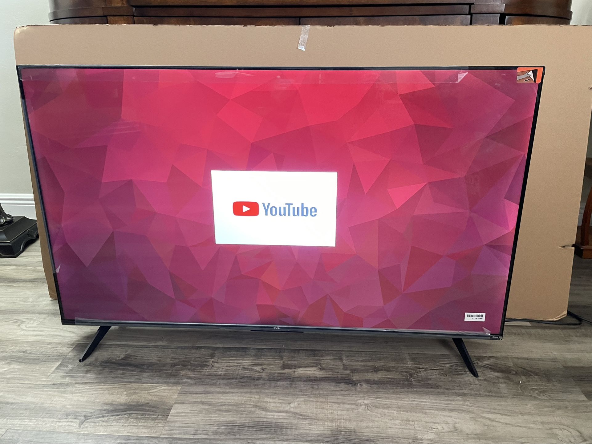 TCL 50” Roku Smart TV 4K HDR UHD “New Condition, Plastic Still Installed” With Remote Control $140 Firm On Price