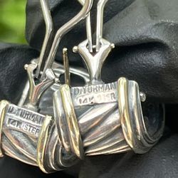 Hallmark David Yurman 14k Yellow  Cigar Band  14k Silver $16.6g  $1,750 Retail Price 
