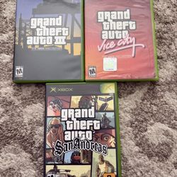 Grand Theft Auto GTA Trilogy For Original Xbox 3 Vice City San Andreas