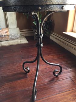 Metal side table
