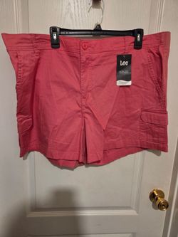 Lee Women's Ultra Soft Waistband Cargo Shorts Size 22 Medium
