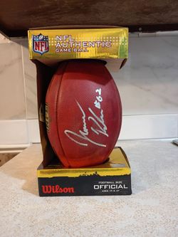 NFL Wilson Authentic Game Ball by Autographed by Jason Kelce #62