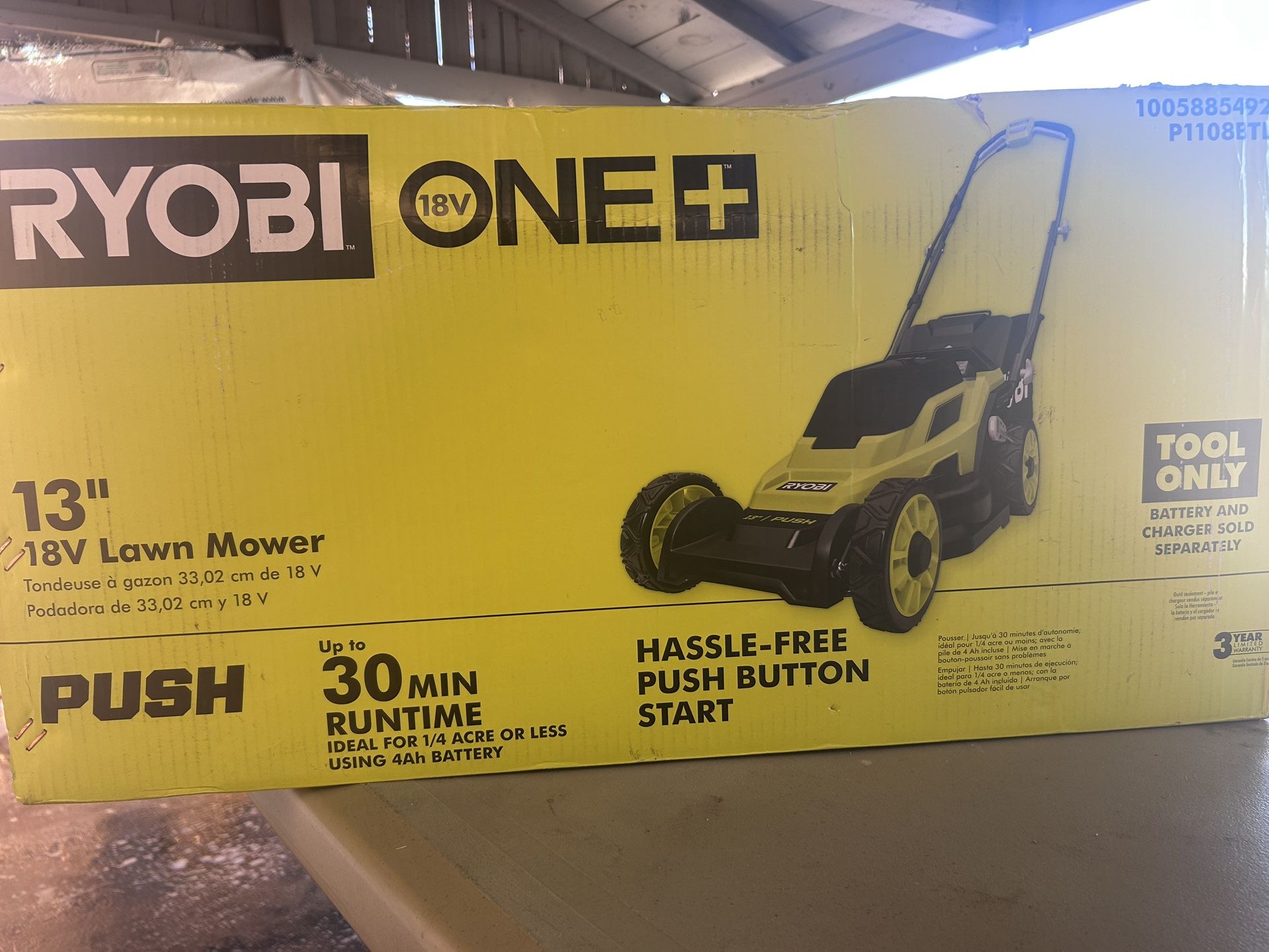 RYOBI ONE 18V Lawn Mower 13”