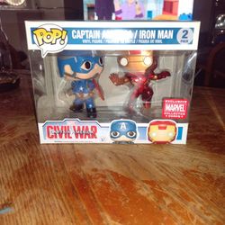 Funko Ironman And Captain America Action Pose