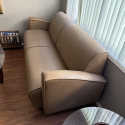 Leather Sofa , Coffee table and  end  table