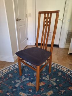 Vintage Italian made beech dining chairs (8 set)
