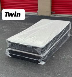 9” Twin Hybrid Mattress Set
