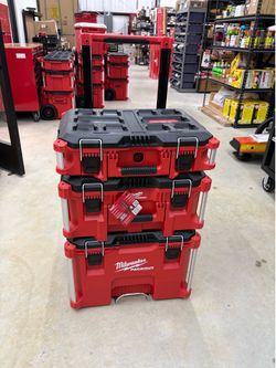 BRAND NEW Milwaukee PACKOUT 22 in. Rolling Tool Box, 22 in. Large Tool Box and 22 in. Medium Tool Box ProSystem Low Profile Handle