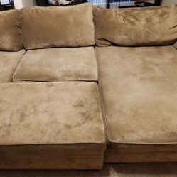 Living Spaces Sofa with Chaise and Ottoman