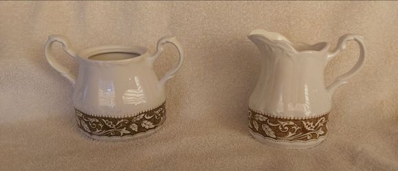Creamer and sugar bowl with NO LID.