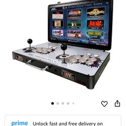 Portable 20000 in 1 metal box 3D arcade game console, 22 inch screen retro electronic game console, with search/hide/save/load/pause functions