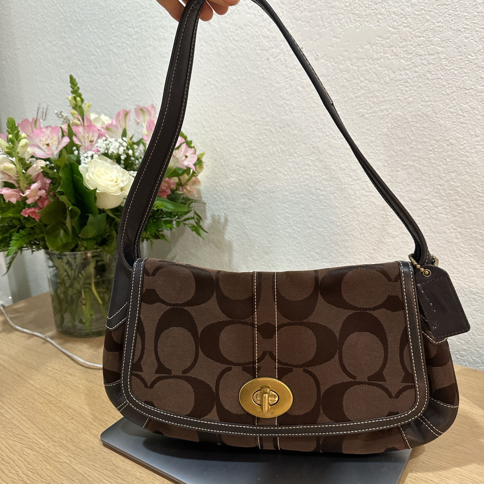 Brown Coach Shoulder Bag 