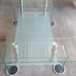 Glass coffee table