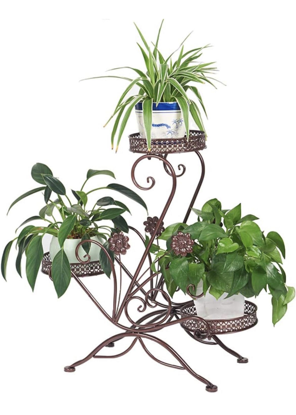 3-Tiered Scroll Classic Plant Stand