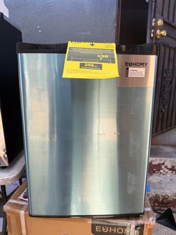 EUHOMY Upright Freezer Stainless Steel