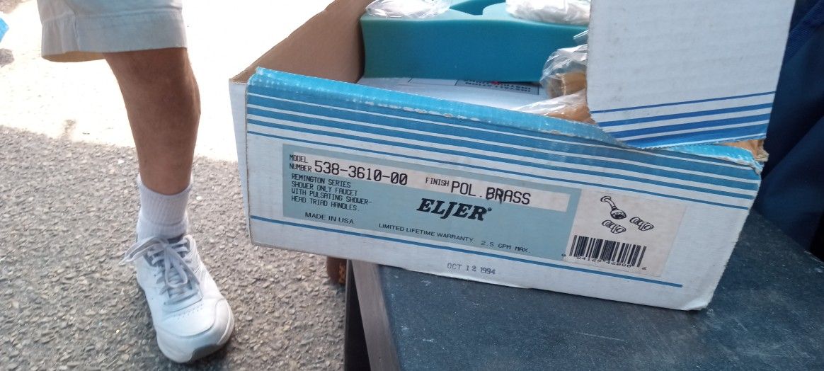 Eljer Brass Or Ceramic Faucets And Shower Heads. 4 Total