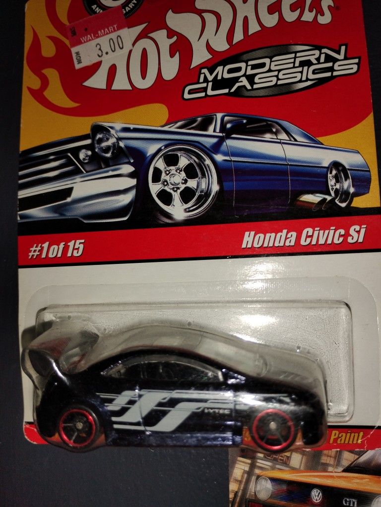 Hot Wheel's - 2007 - Modern Classics - Rare Paint Color / Metallic Purple - 40th Anniversary - Honda Civic Si