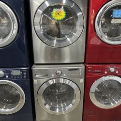 Lg Gray Front Loader Washer And Dryer Set