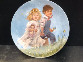 Vintage Porcelain Plate Jack and Jill 1986 John McClelland Reco #9819G