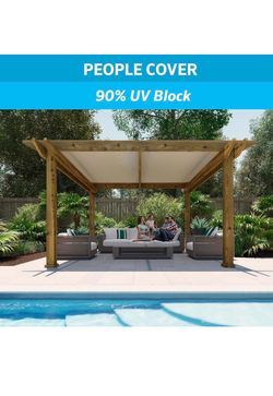 Coolaroo 435967 Shade Fabric 90% UV Protection for People, PET, OR Home LG, 12' x 50', Wheat