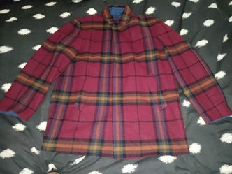 Vintage Pendleton Plaid Reversable Wool Chore Jacket Sz L