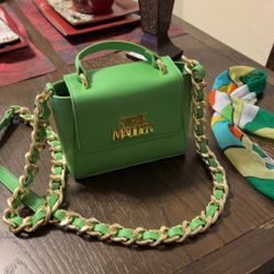Steve Madden, Green/Gold Cross Body Mini Bag