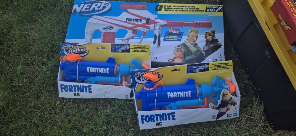 New Fornite Nerf Gun And Two Water Guns