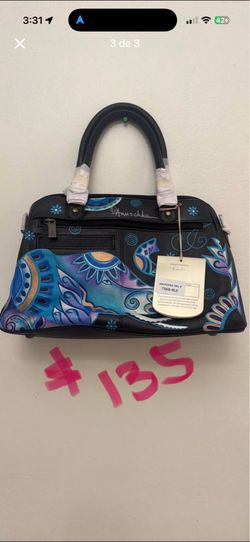 Anuschka Hand-Painted Leather Crossbody Bag elephant