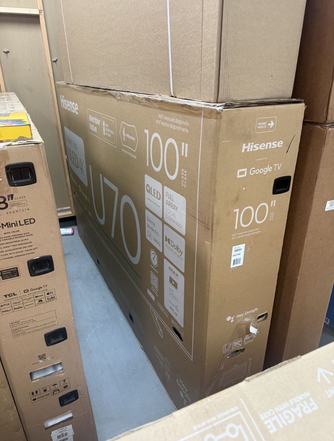 100 HISENSE ULED U70N 4K HDR SMART TV