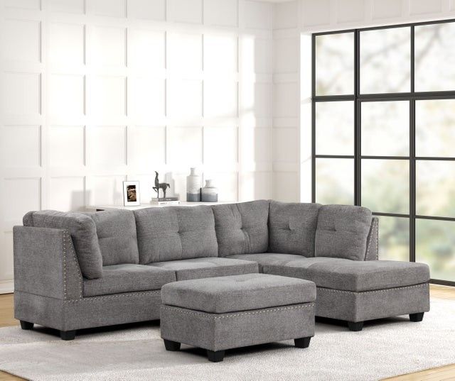 BRAND NEW SECTIONAL COUCH WITH OTTOMAN