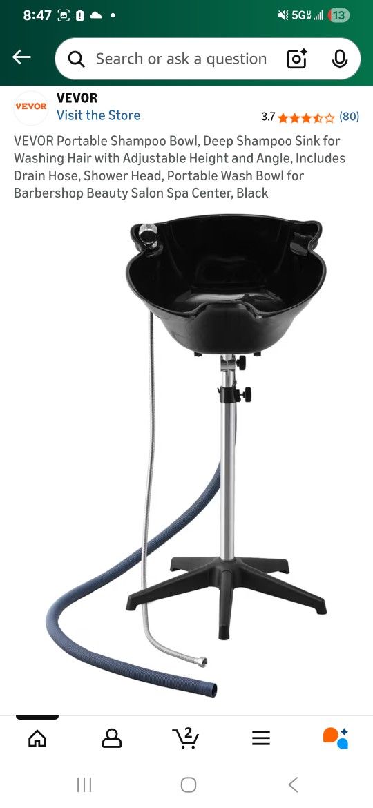 Vevor Hair Shampooing Sink