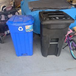 Garbage And Recycling Can 