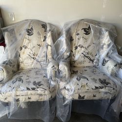 Pair of vintage-inspired armchairs