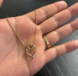 10K Gold Chain And Mother/Son Charm