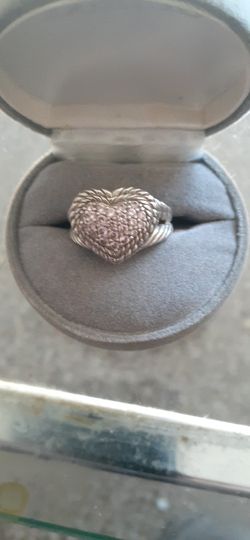 JUDITH RIPKA  RODIUM OVER STERLING  RING  