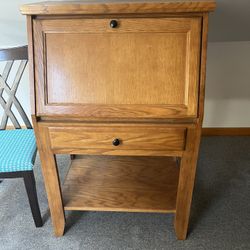 Desk, Chair, And Bookshelf