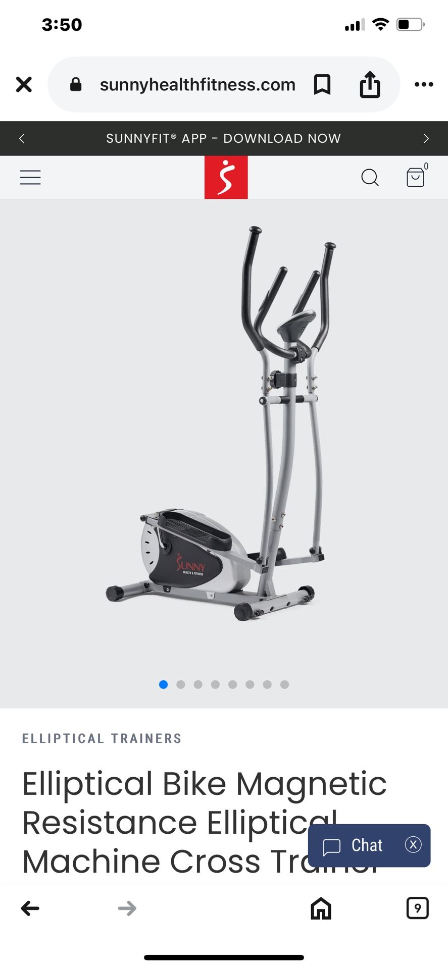 Elliptical Bike Magnet Resistance Machine Cross Trainer