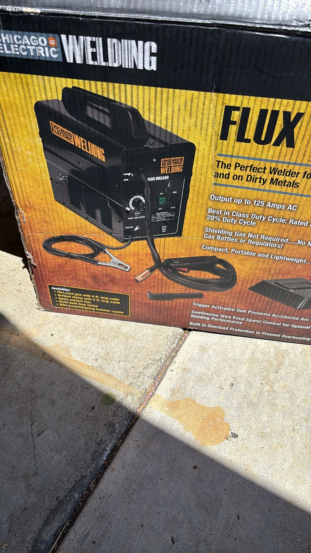 Flux Welder 125 New In Box New Wire Spool Never Used Unit Is New