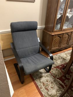 Ikea Poang Black Arm Chair