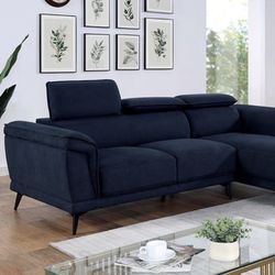 Elegant Navy Blue Modern Sectional Sofa CM6254BL