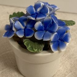 Vintage Radnor mini flower plant pot figurine bone china Staffordshire England