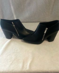 Michael by Michael Shannon Booties - Womens 8 - Black Pointed Toe Block Heel