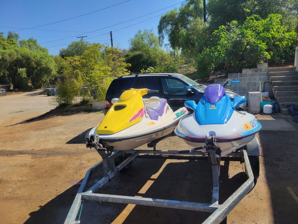 2 Jet Skis And Dual Trailer