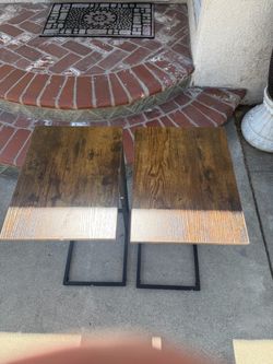 Set of two side tables slides under the sofa 16 × 12