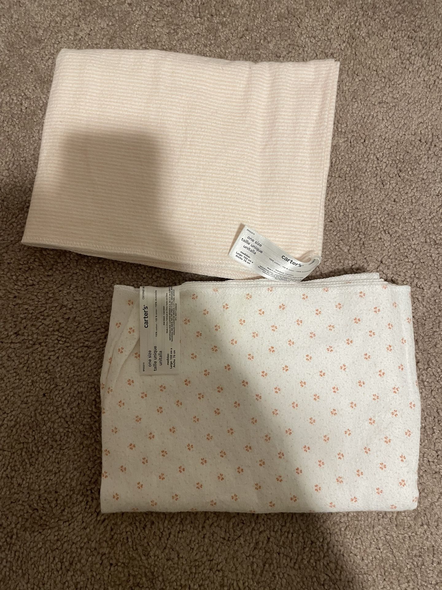 Set Of 2 Baby Swaddle Blankets From Carter’s